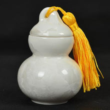Load image into Gallery viewer, Colorful Crystalline Glaze Cucurbit Powder Tea Caddy Airtight Mini Tea, Matcha, Pills or Cosmetic Canister Made of Bone China