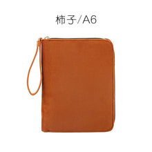 Load image into Gallery viewer, Kinbor Matcha Color A6 Multifunction Hobonichi Style Velvet Notebook Fashion Zipper Wallet Planner Diary Book Travel Notepad